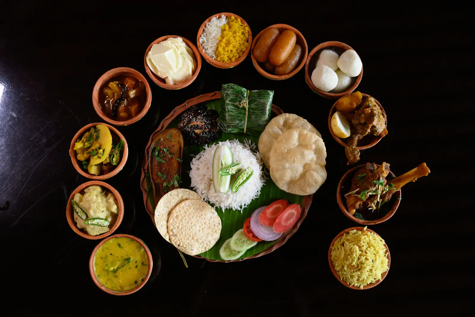 A Traditional Bengali Thali, Sinclairs Burdwan