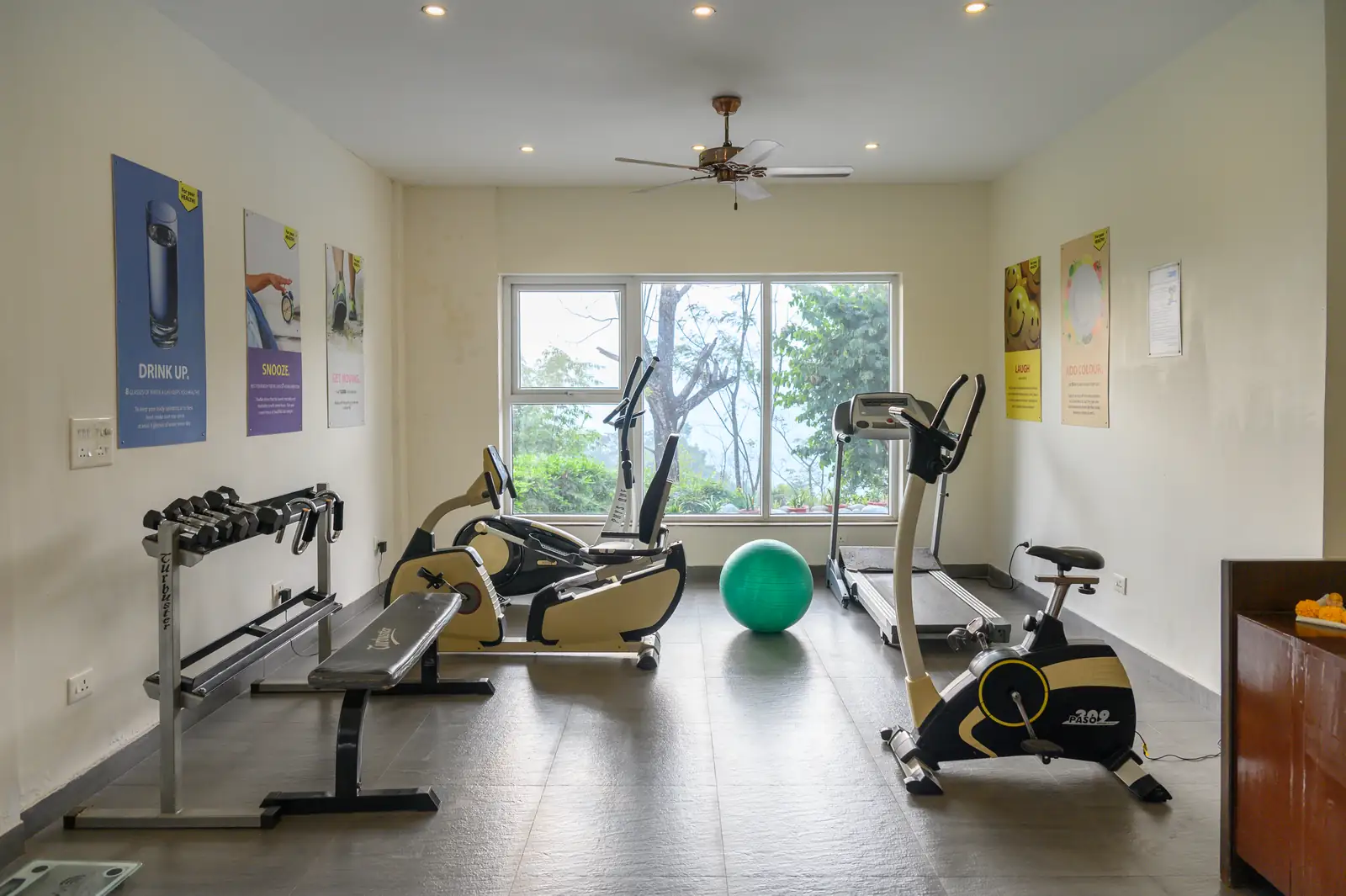 The fully equipped gymnasium