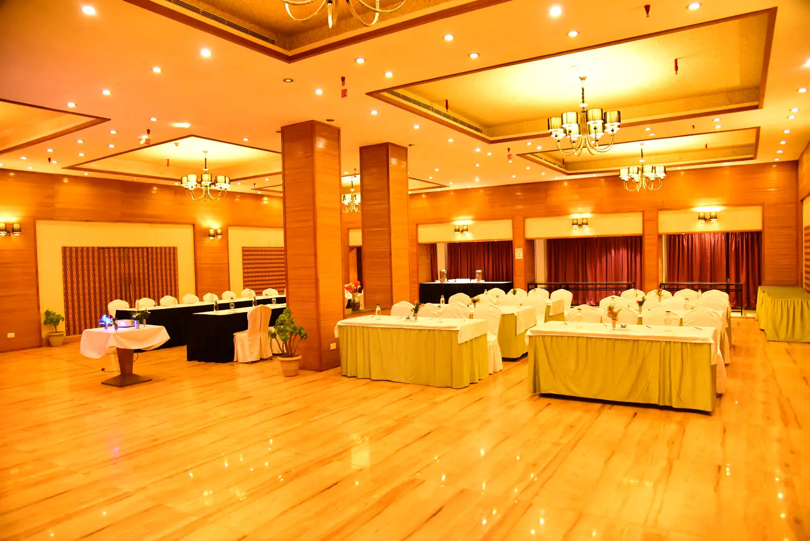The Regal Room, the largest of the event spaces at Sinclairs Ooty