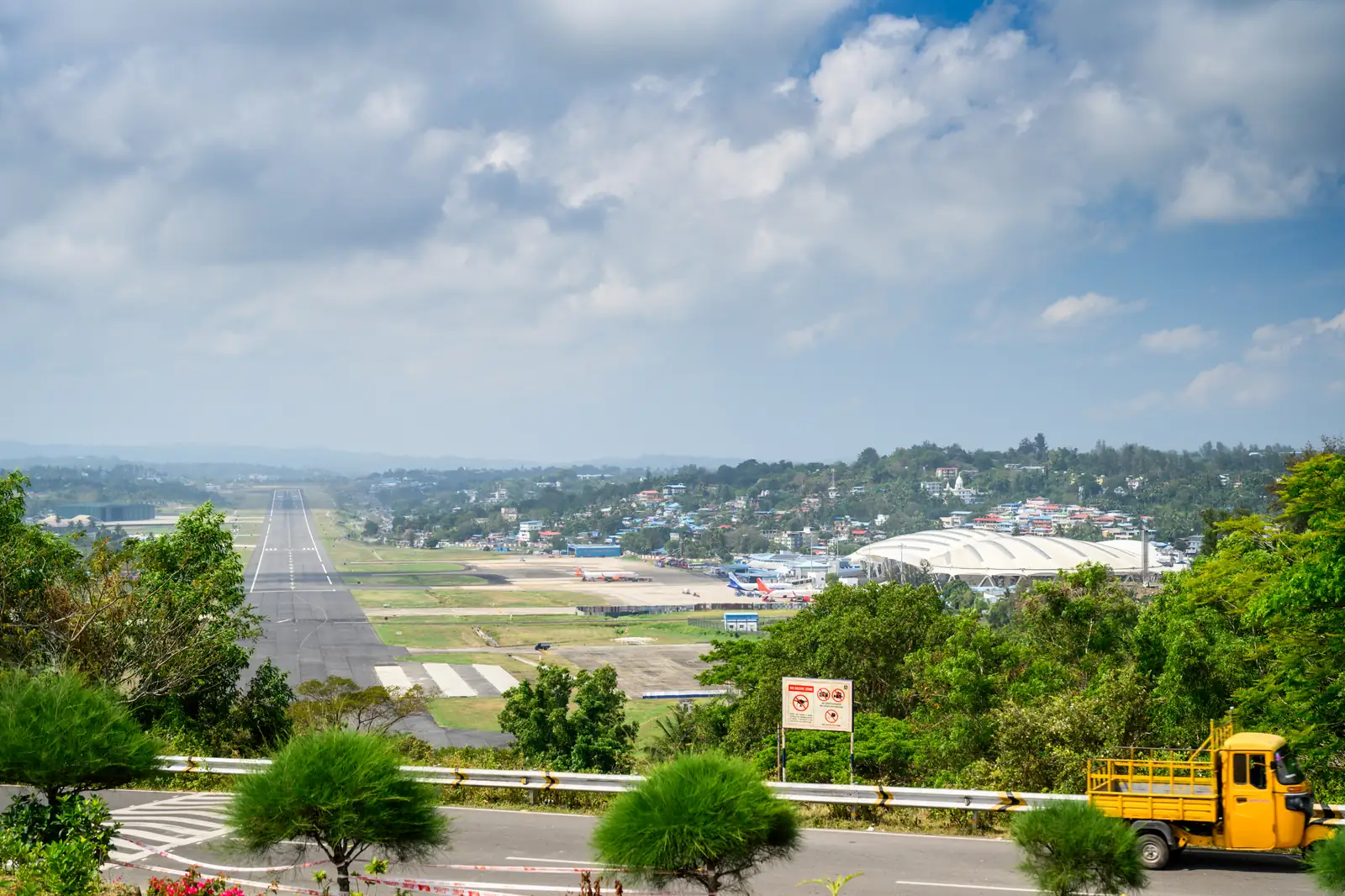 View over Port Blair town and harbour from Sinclairs Bayview